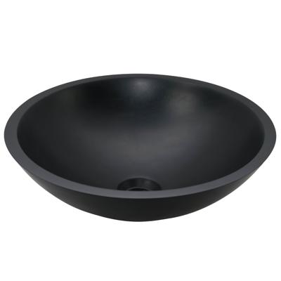 Wiesbaden Wiesbaden Valerie waskom rond 43x13 cm solid surface mat zwart Wiesbaden Wiesbaden Valerie waskom rond 43x13 cm solid surface mat zwart