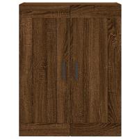 Wandkast 69,5x34x90 cm bewerkt hout bruin eikenkleur - thumbnail