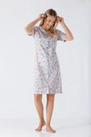 Hajo doorknoop nachthemd Paisley en bloemen - thumbnail