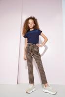 NoBell Meisjes broek paperbag - Sita - Grijs / Marine blauw - thumbnail