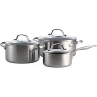 GreenPan Geneva kookset 3delig Pan Zilver - thumbnail