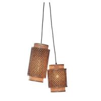 GOOD&MOJO Hanglamp 'Bhutan' 2-lamps, Bamboe, kleur Naturel - thumbnail