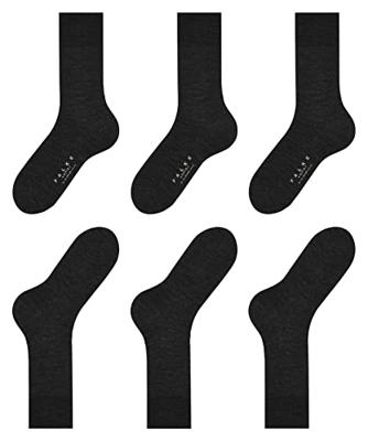 FALKE 3-paar heren wollen sokken - Airport - Hoge wollen kousen - Anti slip sokken - Vliegtuig sokken- Reis kousen