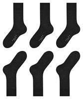 FALKE 3-paar heren wollen sokken - Airport - Hoge wollen kousen - Anti slip sokken - Vliegtuig sokken- Reis kousen - thumbnail