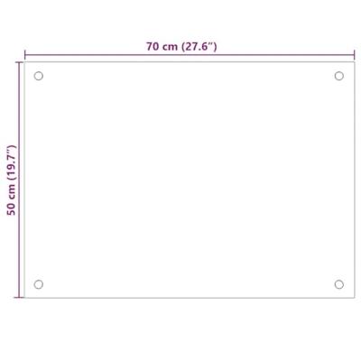 VidaXL Spatschermen keuken 2 st 70x50 cm gehard glas zwart VidaXL Spatschermen keuken 2 st 70x50 cm gehard glas zwart