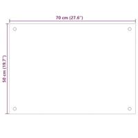 VidaXL Spatschermen keuken 2 st 70x50 cm gehard glas zwart - thumbnail