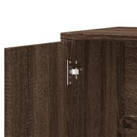 Dressoir 60x31x70 cm bewerkt hout bruin eikenkleurig - thumbnail