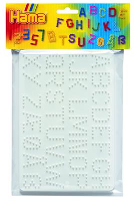 Hama strijkkralenbordjes - letters en cijfers