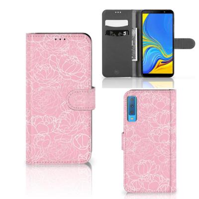 Samsung Galaxy A7 (2018) Hoesje White Flowers Samsung Galaxy A7 (2018) Hoesje White Flowers