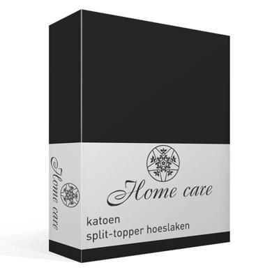 Dreamhouse Splittopper Katoen Hoeslaken Zwart 180 x 200 cm