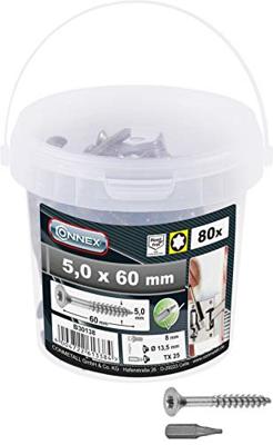 Connex Tx-Schroef 5.0X60 Rvs Emmer 80St - B30138