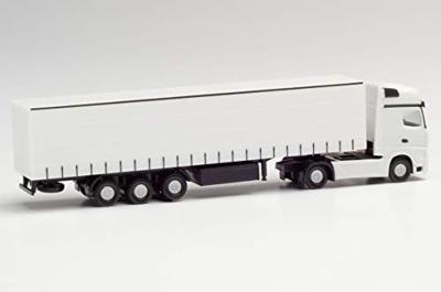 Herpa 013796 N Mercedes Benz Minikit Actros trekker-opleggercombinatie met schuifzeil - minikit