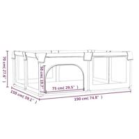 Babybox met 2 deuren oxford stof rood - thumbnail