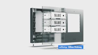 m-e modern-electronics 41302 Zender voor Draadloze deurbel Verlicht, Met naambord