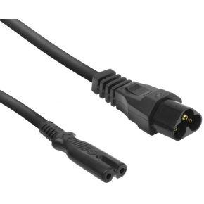 ACT AK5249 Netsnoer Stroomkabel C6 - C7 | Zwart | 20 cm