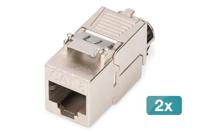Digitus DN-93816-2 RJ45-inbouwmodule Keystone CAT 8.1 2 stuk(s) - thumbnail