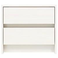 Nachtkastje 40x31x35,5 cm massief grenenhout wit - thumbnail