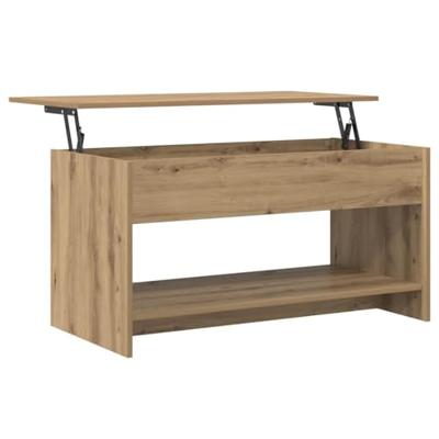 Salontafel met plank artisanaal eikenkleurig 102 x 50 x 52.5 cm Salontafel met plank artisanaal eikenkleurig 102 x 50 x 52.5 cm