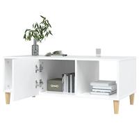 Salontafel 102x50x40 cm bewerkt hout wit - thumbnail