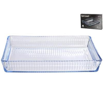 Glazen ovenschaal-serveerschaal rechthoekig 32 x 22 cm - Ovenschotel oven serveerschaal van glas Glazen ovenschaal-serveerschaal rechthoekig 32 x 22 cm - Ovenschotel oven serveerschaal van glas