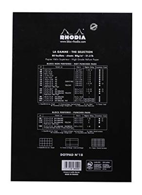 Schrijfblok Rhodia A4 dots 80 vel 80gr zwart Schrijfblok Rhodia A4 dots 80 vel 80gr zwart
