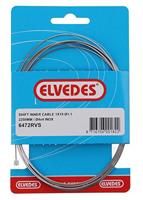 Elvedes Schakel binnenkabel 2250mm rvs ø1,1mm shimano / sram n-nippel (op kaart) - zilver - thumbnail