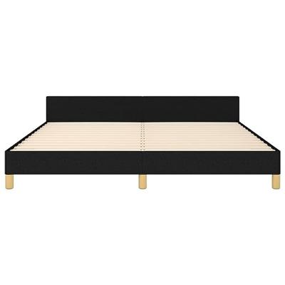 Bedframe zonder matras stof zwart 160x200 cm