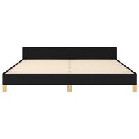 Bedframe zonder matras stof zwart 160x200 cm - thumbnail