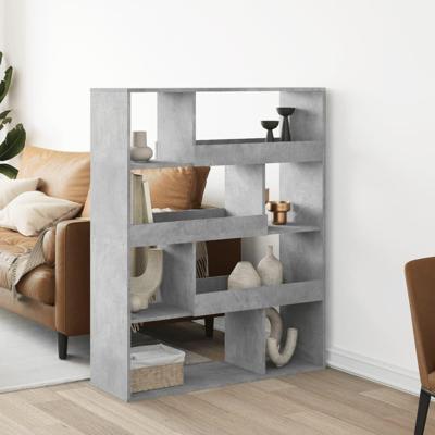 Boekenkast 100x33x125,5 cm bewerkt hout betongrijs - thumbnail