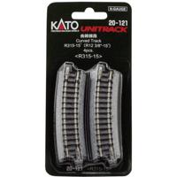 N Kato Unitrack 7078104 Gebogen rails 15 ° 315 mm 4 stuk(s) - thumbnail