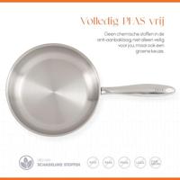 ELLE Gourmet Classique Koekenpannenset - Ø 24 & 28 cm - Zonder anti-aanbaklaag - RVS - thumbnail