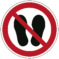 Betreden van ruimte verboden verbods- Ø 200 mm - Sticker - thumbnail