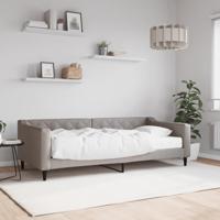 Slaapbank met matras 90x200 cm stof taupe - thumbnail