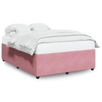 Bedframe fluweel roze 140x200 cm - thumbnail
