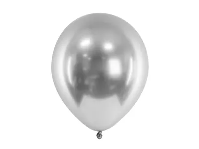 Zilveren Glossy Ballonnen 30cm (50st)