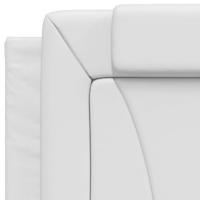 Bed met matras kunstleer wit 80x200 cm - thumbnail