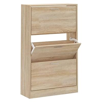 VidaXL Schoenenkast 63x24x103 cm bewerkt hout sonoma eikenkleurig