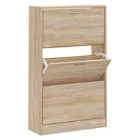 VidaXL Schoenenkast 63x24x103 cm bewerkt hout sonoma eikenkleurig - thumbnail