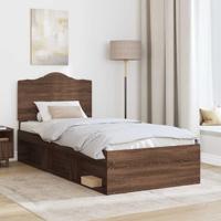 Bedframe Bruin Eiken 75 x 190 cm Massief grenenhout - thumbnail