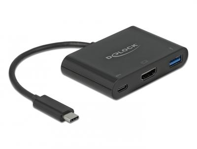 Delock USB 2.0 Adapter [1x USB-C stekker - 1x HDMI-bus, USB-C bus (Power Delivery)] 64091 0.15 m