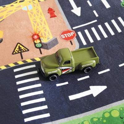 Vloerkleed verlichte auto - BUKI meerkleurig Vloerkleed verlichte auto - BUKI meerkleurig
