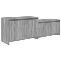 Tv-meubel 146,5x35x50 cm bewerkt hout grijs sonoma eikenkleurig - thumbnail