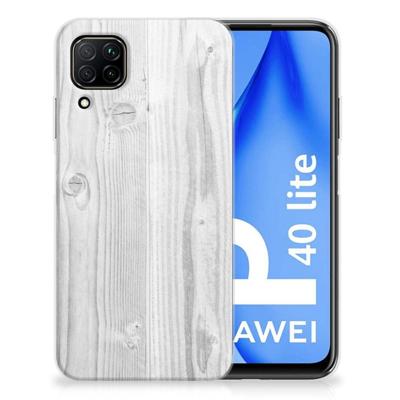 Huawei P40 Lite | Bumper Hoesje | White Wood
