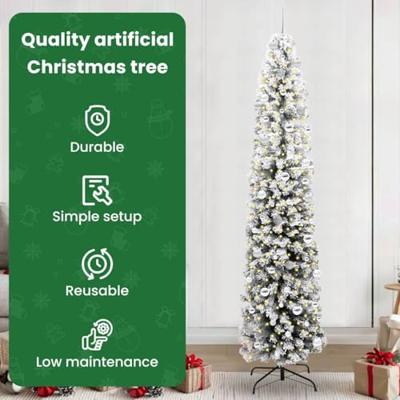 VidaXL Kunstkerstboom groen 240 cm pvc en staal en kunststof VidaXL Kunstkerstboom groen 240 cm pvc en staal en kunststof