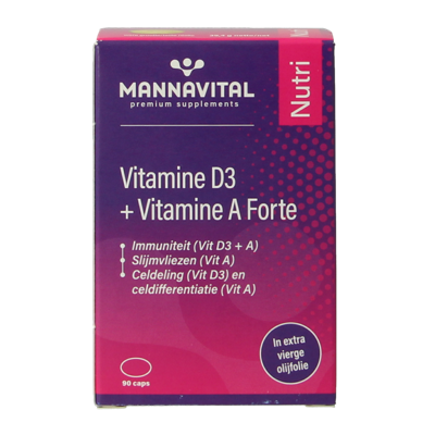 Vitamine D3 + vitamine A forte 90 Capsules Vitamine D3 + vitamine A forte 90 Capsules