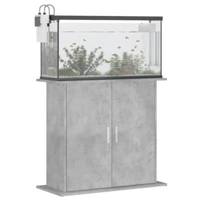 VidaXL Aquariumstandaard 81x36x73 cm bewerkt hout betongrijs