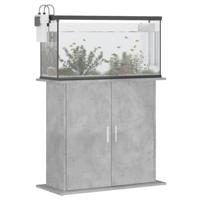VidaXL Aquariumstandaard 81x36x73 cm bewerkt hout betongrijs - thumbnail