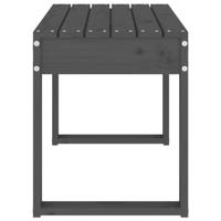 Tuinbank 80x38x45 cm massief grenenhout grijs - thumbnail