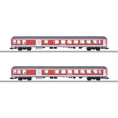 MiniTrix 18258 N set van 2 personenrijtuigen RE 7 vrijetijdsexpress-metallurgtäler van de DB AG