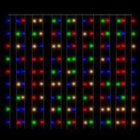VidaXL Lichtsnoergordijn met 300 led&apos;s en 8 functies 3x3 m warmwit - thumbnail